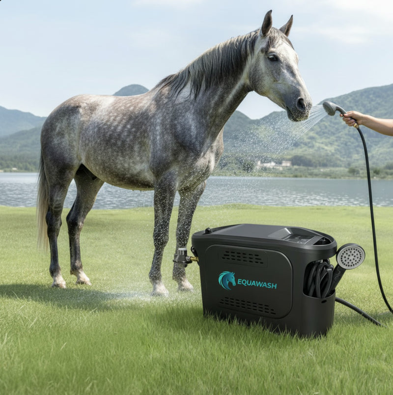Equawash portable horse washer